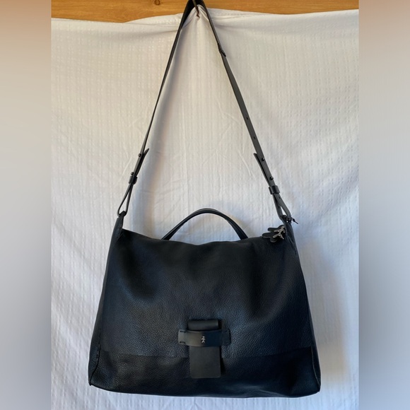 Black Leather Crossbody Bag - Picture 3 of 16